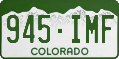 CO license plate 945IMF