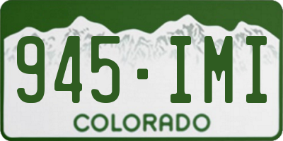 CO license plate 945IMI