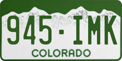 CO license plate 945IMK