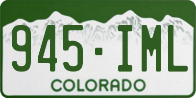 CO license plate 945IML