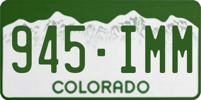 CO license plate 945IMM