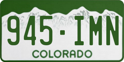 CO license plate 945IMN