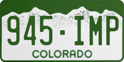 CO license plate 945IMP