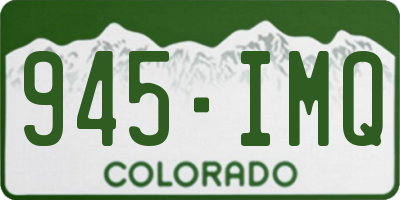 CO license plate 945IMQ