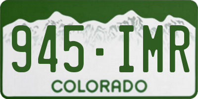 CO license plate 945IMR