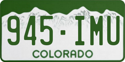 CO license plate 945IMU