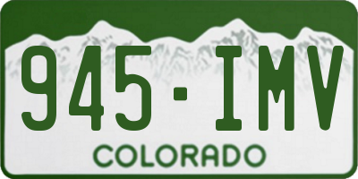 CO license plate 945IMV