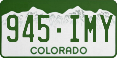 CO license plate 945IMY