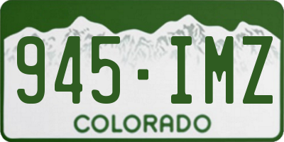 CO license plate 945IMZ