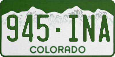 CO license plate 945INA