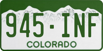 CO license plate 945INF