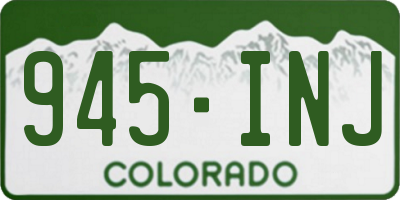 CO license plate 945INJ
