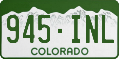 CO license plate 945INL