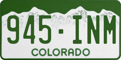 CO license plate 945INM