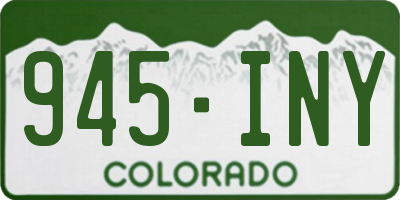 CO license plate 945INY