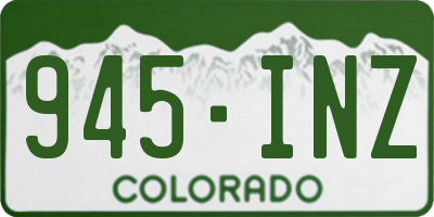 CO license plate 945INZ