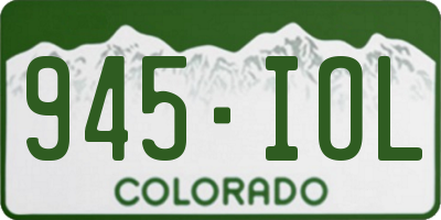CO license plate 945IOL