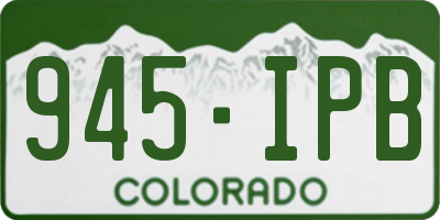 CO license plate 945IPB