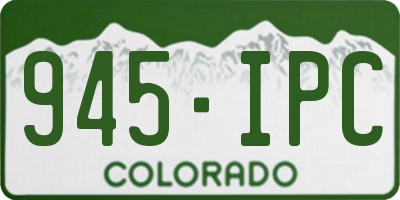 CO license plate 945IPC