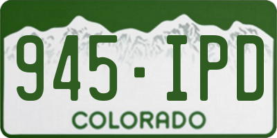 CO license plate 945IPD