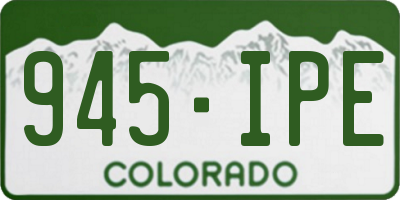 CO license plate 945IPE