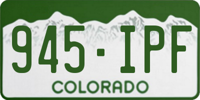 CO license plate 945IPF