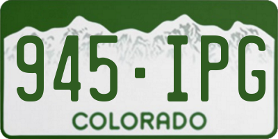 CO license plate 945IPG