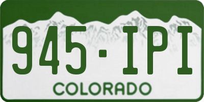 CO license plate 945IPI