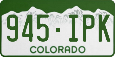 CO license plate 945IPK