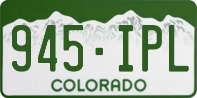 CO license plate 945IPL
