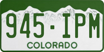 CO license plate 945IPM