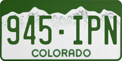 CO license plate 945IPN