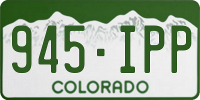 CO license plate 945IPP