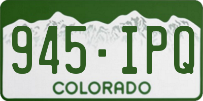 CO license plate 945IPQ