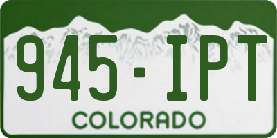 CO license plate 945IPT