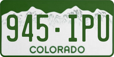 CO license plate 945IPU