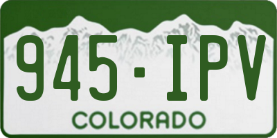 CO license plate 945IPV