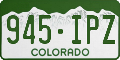 CO license plate 945IPZ