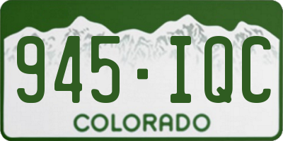 CO license plate 945IQC