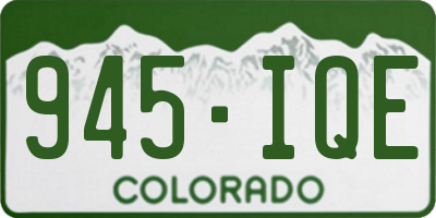 CO license plate 945IQE