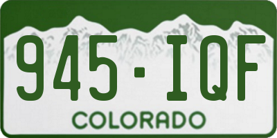 CO license plate 945IQF