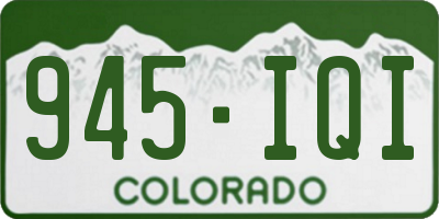 CO license plate 945IQI