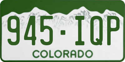 CO license plate 945IQP
