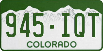 CO license plate 945IQT