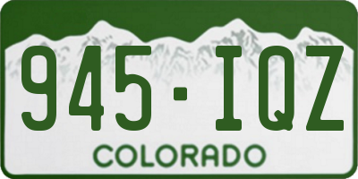 CO license plate 945IQZ