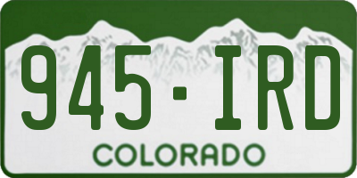 CO license plate 945IRD