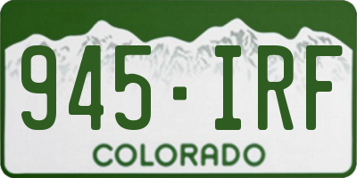 CO license plate 945IRF