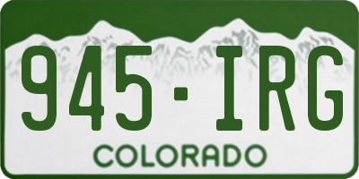 CO license plate 945IRG