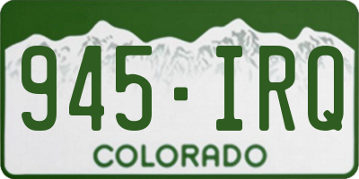 CO license plate 945IRQ