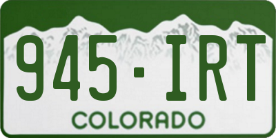 CO license plate 945IRT
